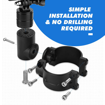 Go Pro Camera Holder Suitable for 1.75-2 inch roll bar - Kemimoto