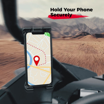 Universal Phone Holder 360Â°Adjustable with Button Lock For 0.6-1.25"/1.5-1.75" Roll Bar - Kemimoto