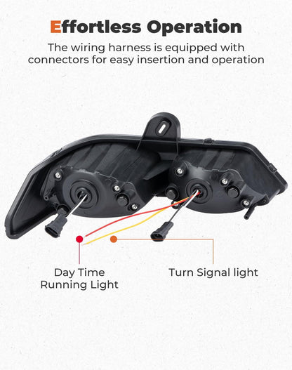 LED Headlights Assembly Kit for Can-Am Defender - Kemimoto