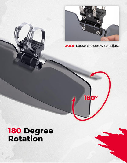 UTV Sun Visor Mirror for 1.5â€?2â€?Roll Bars - Kemimoto