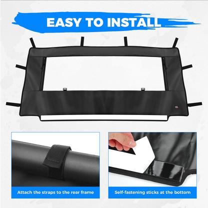 PVC Soft Rear Windshield Fit Polaris General 1000 XP - Kemimoto