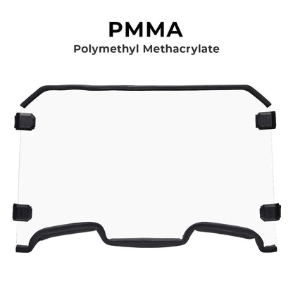 Polaris RZR Front Full Windshield with 4 Black Clamps - Kemimoto