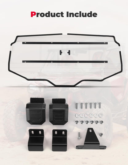 UTV Rear Windshield Sliding Vented Back Window for Talon 1000X-4 - Kemimoto