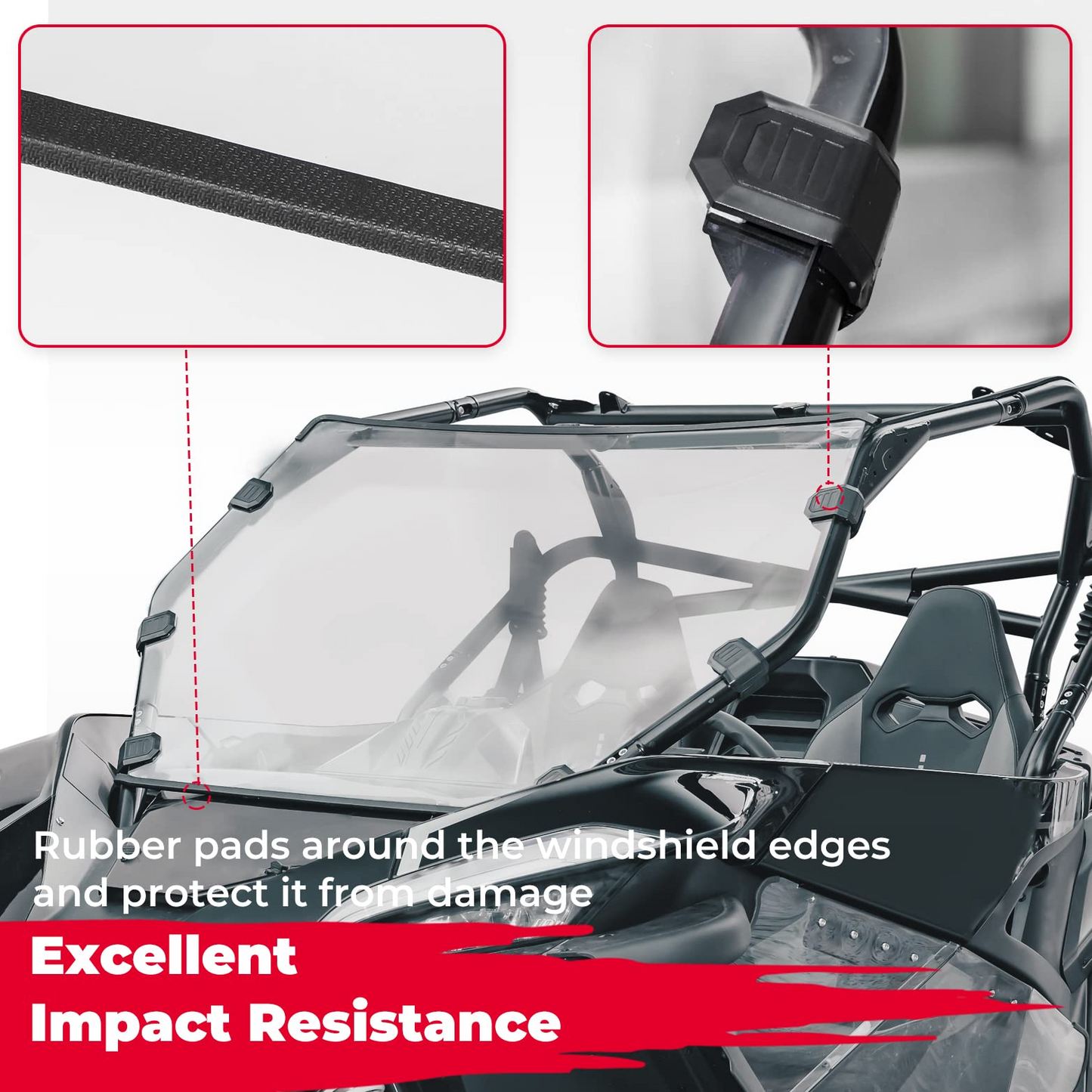 Scratch Resistant Full Windshield Fit CFMOTO ZForce 950 - Kemimoto