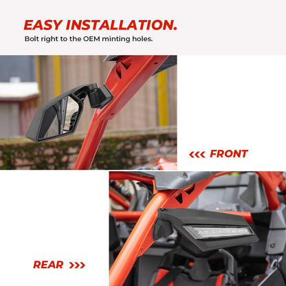 Side Mirrors with Turn Signal Light for Can-Am Maverick X3