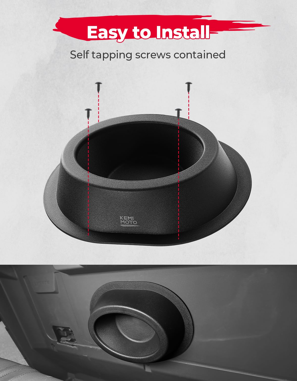 2PCS UTV Universial Speaker Pods For 6.5" Speakers - Kemimoto
