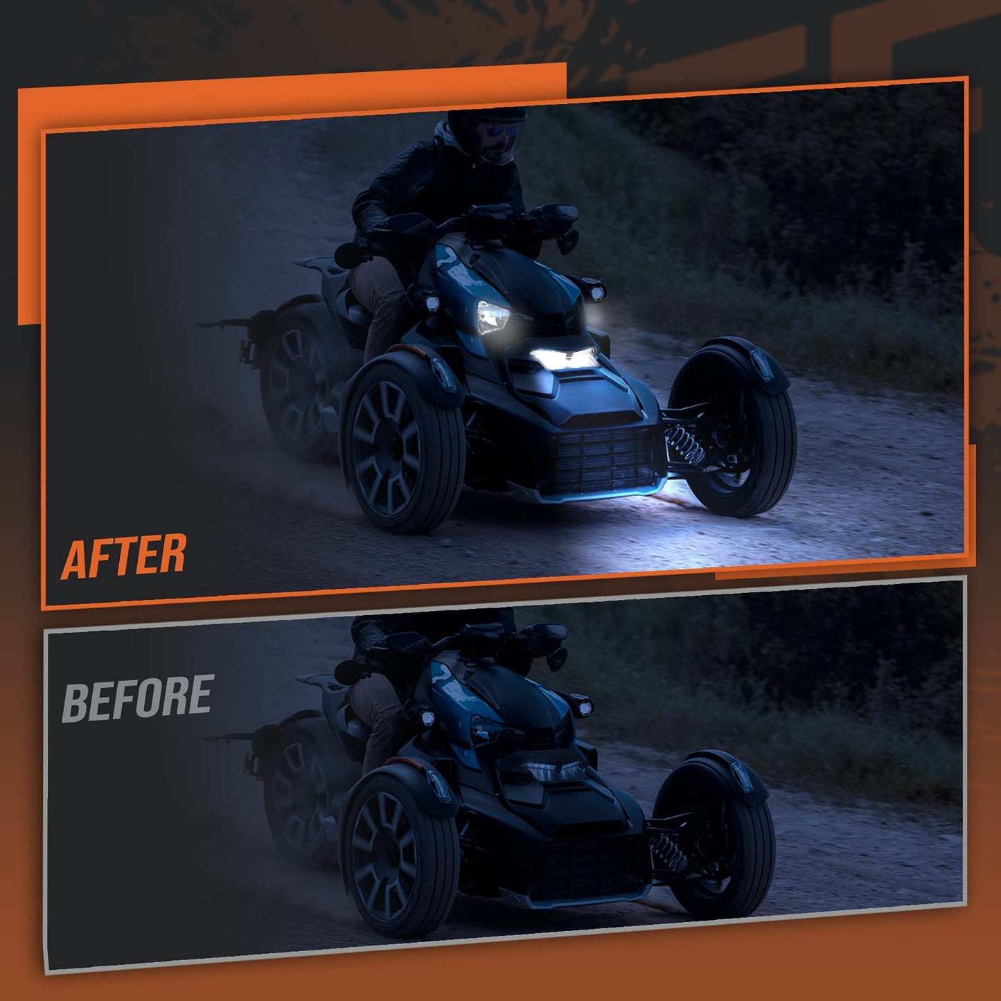 LED Auxiliary Light Kit For Can Am Ryker All Models - Kemimoto