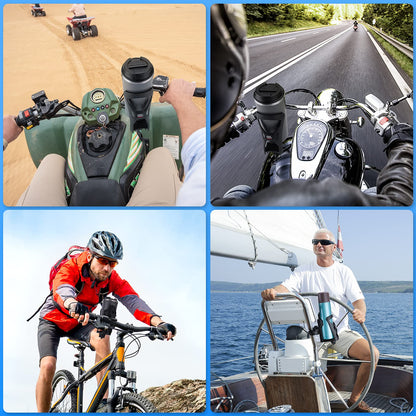 Upgraded Drink Holder Bike Water Bottle Holder Speaker Mount with 0.6â€?1.75â€?Metal Clamp - Kemimoto