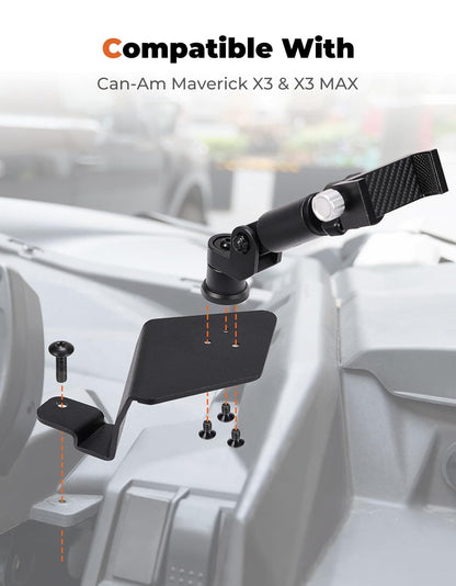 360Â° Adjustable CNC Phone Mount for Can-Am Maverick X3/MAX - Kemimoto
