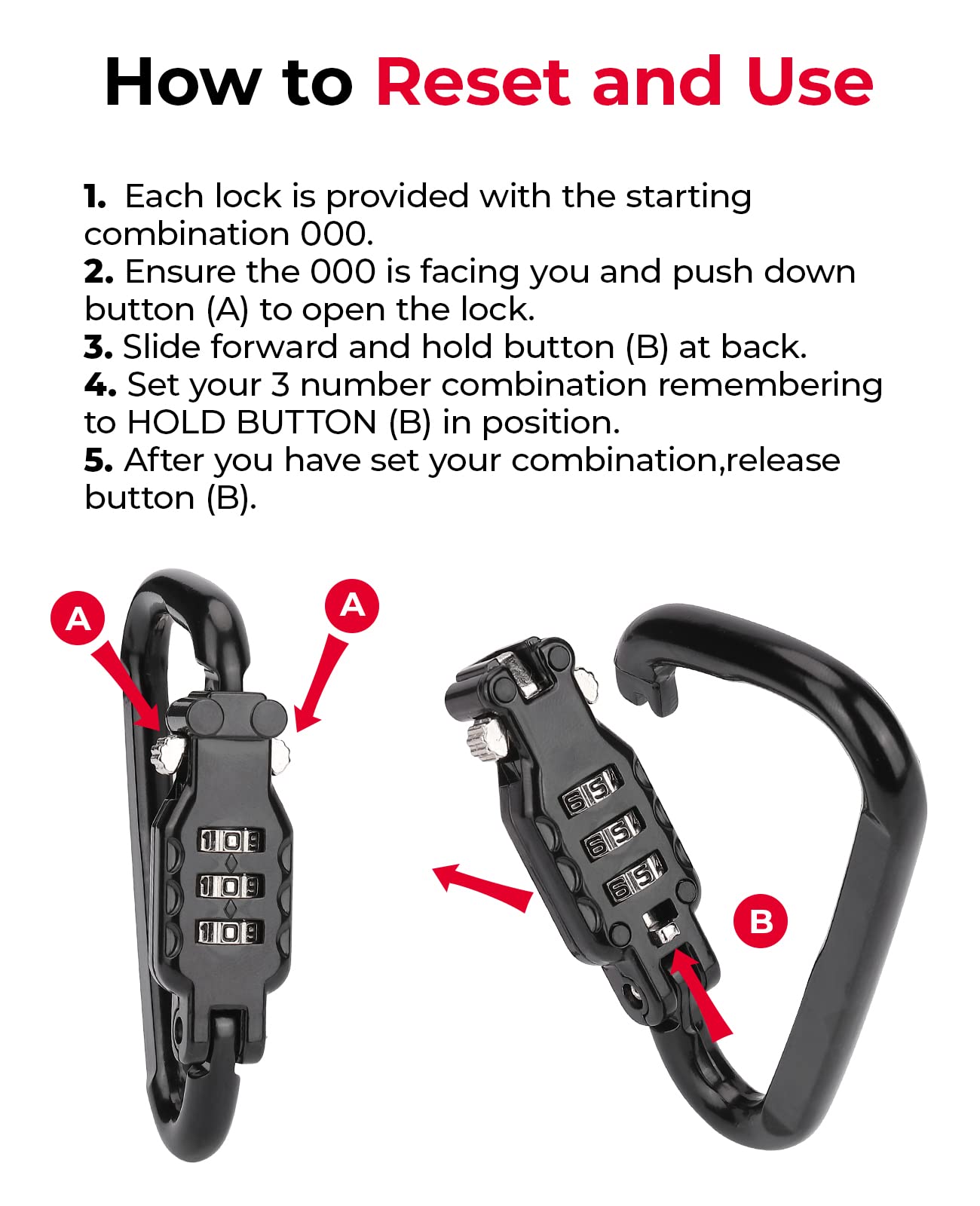 Motorcycle Helmet Lock Combination Lock with Cable Orange - Kemimoto