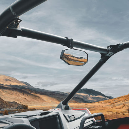 UTV Rear View Mirror Fit for 1.6"-2" Roll Bar Mount - Kemimoto