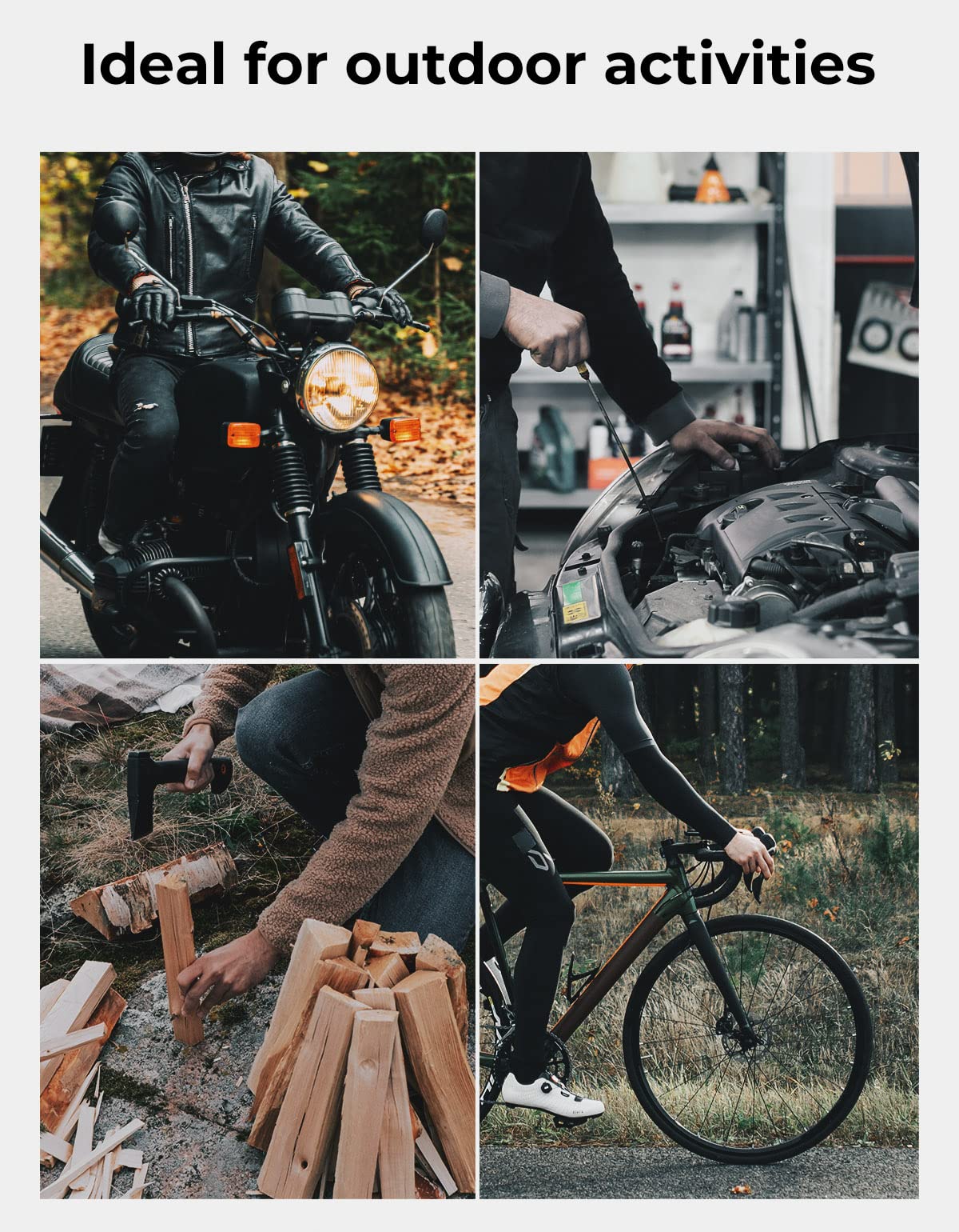 Motorcycle Touchscreen Gloves with Rubber Guard - Kemimoto