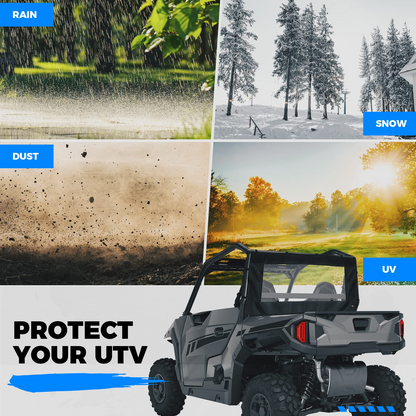 PVC Soft Rear Windshield Fit Polaris General 1000 XP - Kemimoto