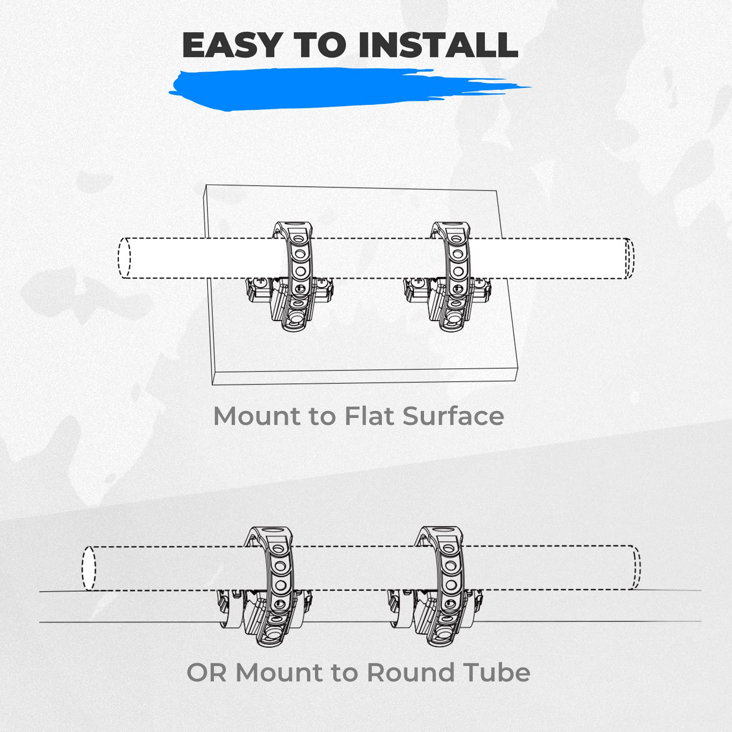 Rubber Clamp Grip Mount Kit - Kemimoto