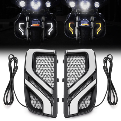 LED Turn Signal Light for Fairing Lower Grills for Harley