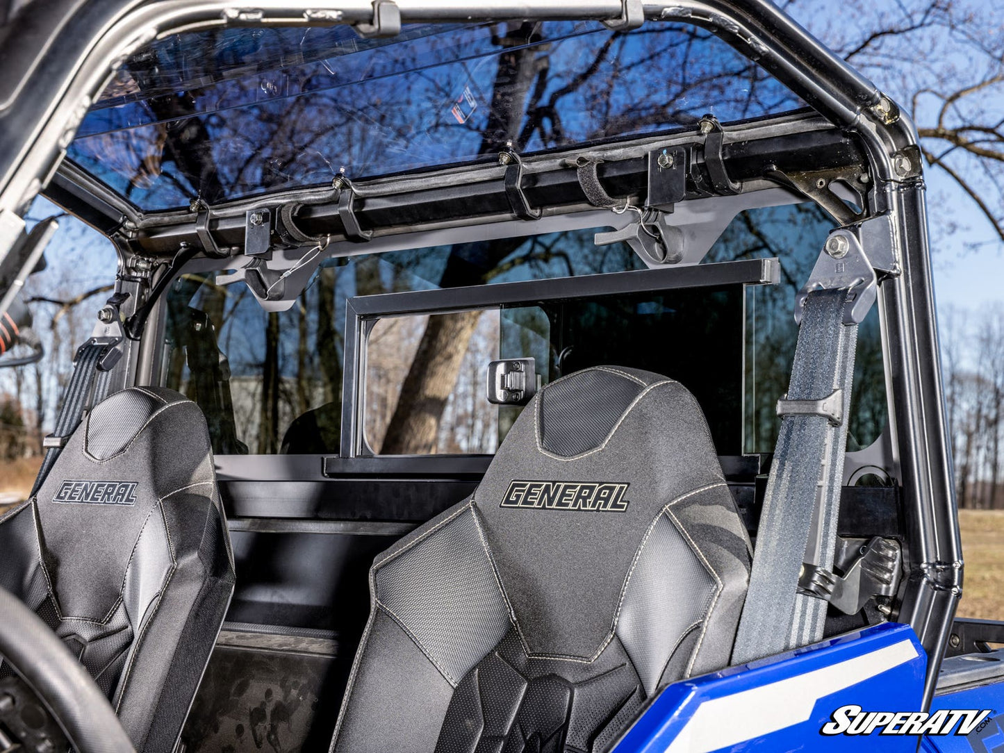 Polaris General XP 1000 Glass Sliding Rear Windshield