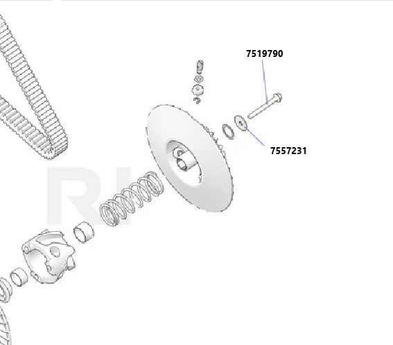 Rpm Rzr Pro R Titanium Secondary Bolt & Washer 7519790 / 7557231: Hex Flange M10X1.5X90