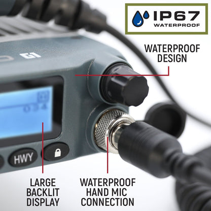 Radio Kit - G1 Adventure Series Waterproof Gmrs Mobile Radio With Antenna