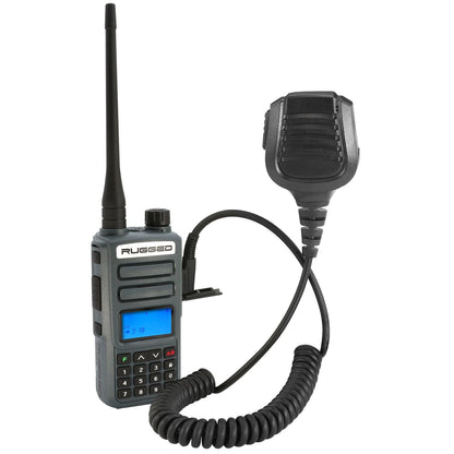 Rugged GMR2 PLUS - GMRS and FRS Two Way Handheld Radio with Hand Mic