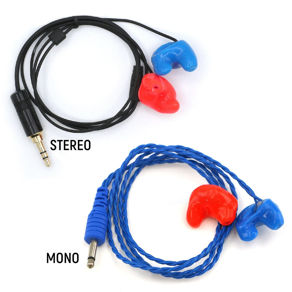 Challenger Semi-Custom Molded Ear Bud Speakers with 1/8  Plug - Stereo