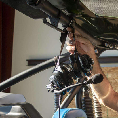 Dual Headset Hanger with Bar Mount - 2.50  Inches Tube Diameter