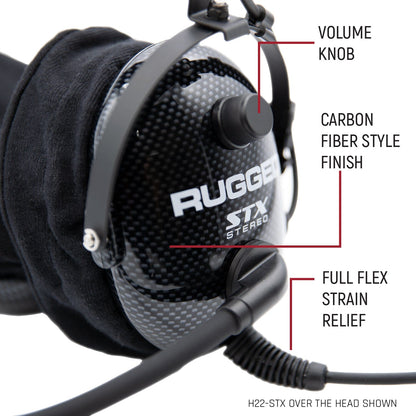 ULTIMATE Alpha Audio Stereo Headset with Volume Control (OTH and BTH) - Behind The Head