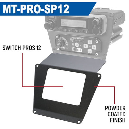 Lower Accessory Panel for Polaris RZR PRO XP RZR Turbo R and RZR PRO R Dash Mount Radio and Intercom - Jack Mount