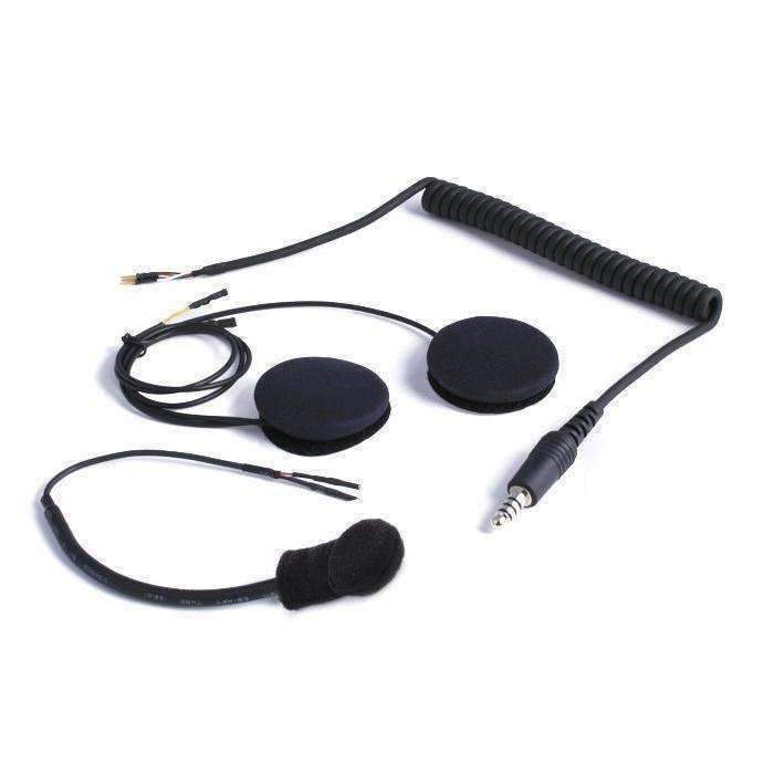 Peltor 4-Conductor Helmet Kits - Mic / 1/8  Ear Bud Jack / Coil Cord / Straight