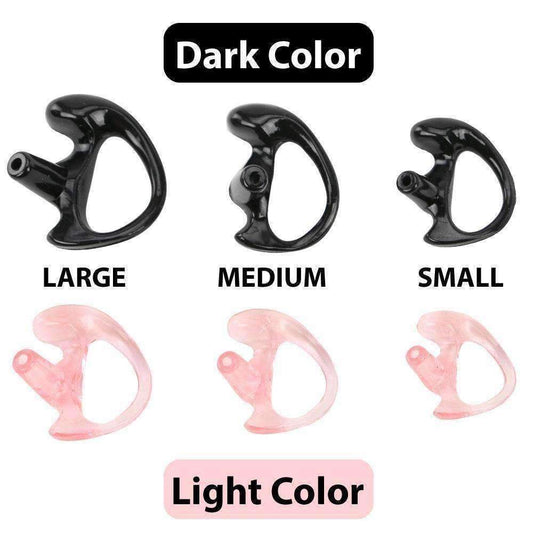 Rubber Ear Mold Buds for Acoustic Tubes - Left Ear / Light Color