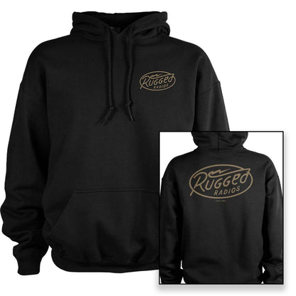 Rugged Radios BOLT Pullover Hoodie - Black - XXXL
