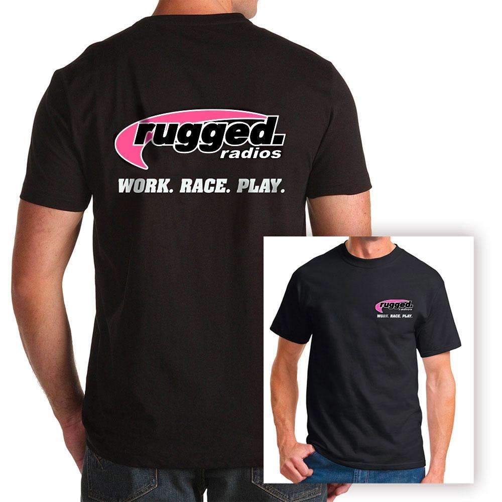 Rugged Radios Classic Pink T-Shirt - Black - Extra Large