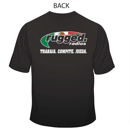 Rugged Radios Mexican Flag T-Shirt - Black - Extra Large