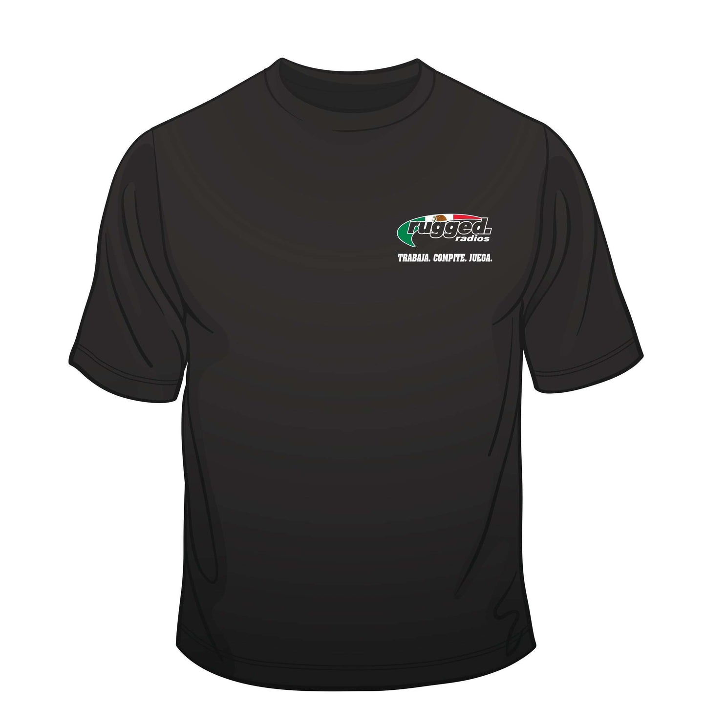 Rugged Radios Mexican Flag T-Shirt - Black - Medium