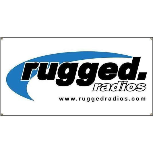 Rugged Radios Race Banners - Available In Different Sizes - 4  x 10  Banner (Out of Stock)