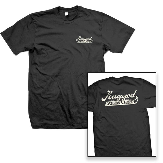 Rugged Radios Script T-Shirt - Black - Xxxl