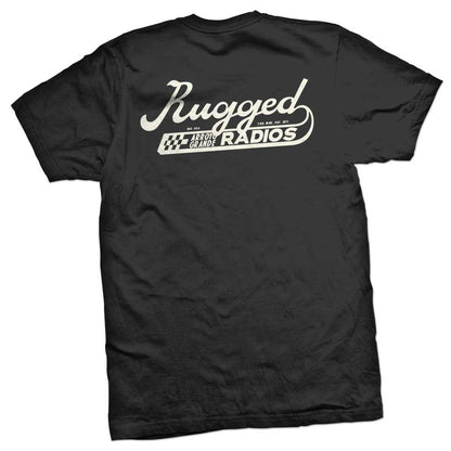 Rugged Radios SCRIPT T-Shirt - Black - Extra Large