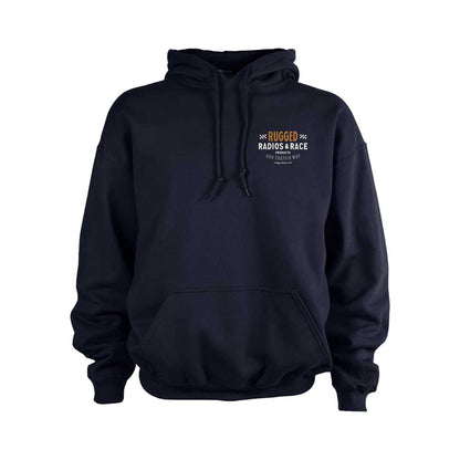 Rugged Radios VINTAGE RACE Pullover Hoodie - Navy Blue - Medium