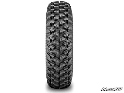Sticky XT Warrior Tires 35x10x15 on 15x7 Assault Industries Hellfire Satin Black Wheels 5/4.5 Pattern