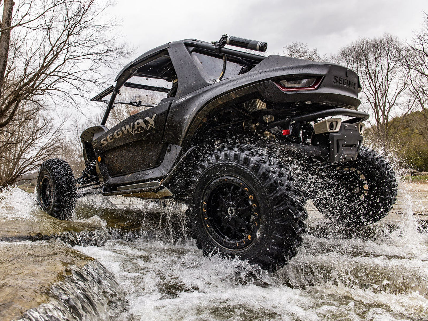 Standard XT Warrior Tires 32x10x15 on 15x7 Assault Industries Hellfire Matte Titanium Wheels 4/136 Pattern