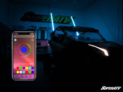Rgb LED Whip Lights