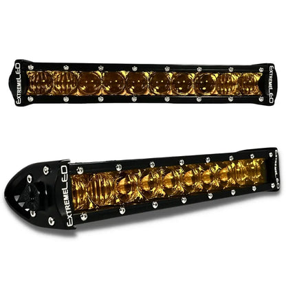 10" All Amber LED Light Bar - 50W Single Row Combo Beam