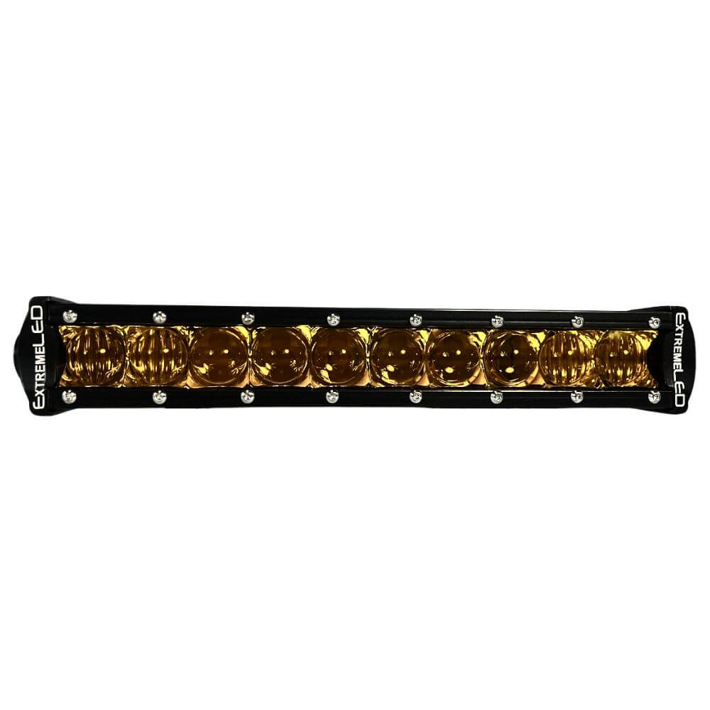 10" All Amber LED Light Bar - 50W Single Row Combo Beam