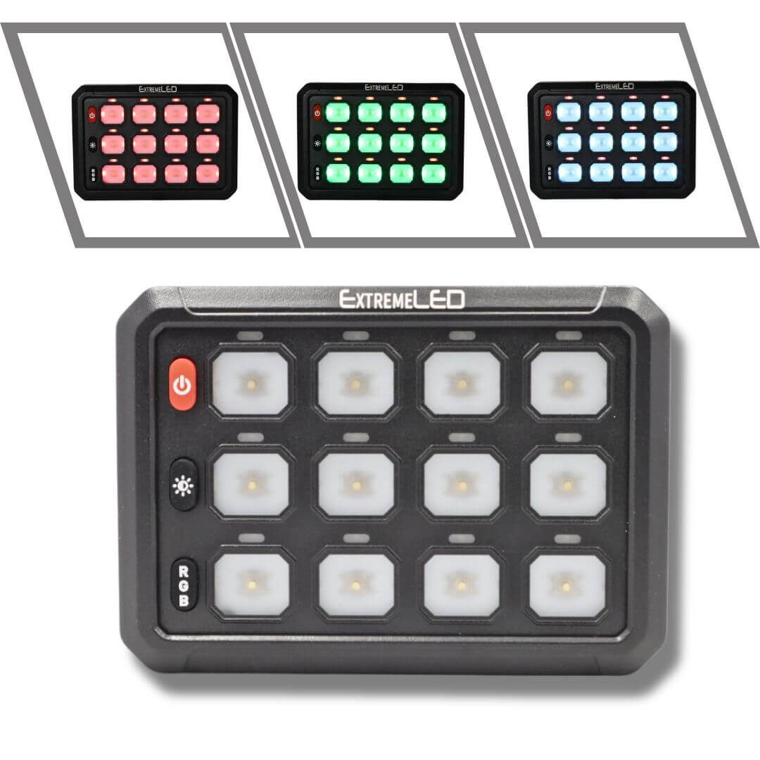 12 Gang RGB Rocker Switch Panel
