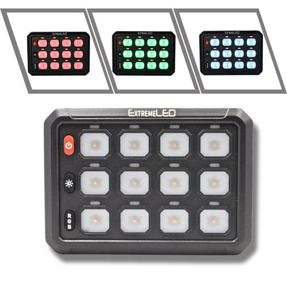 12 Gang RGB Rocker Switch Panel