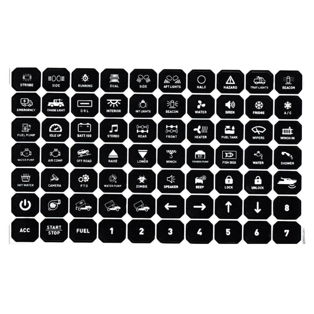 12 Gang RGB Rocker Switch Panel