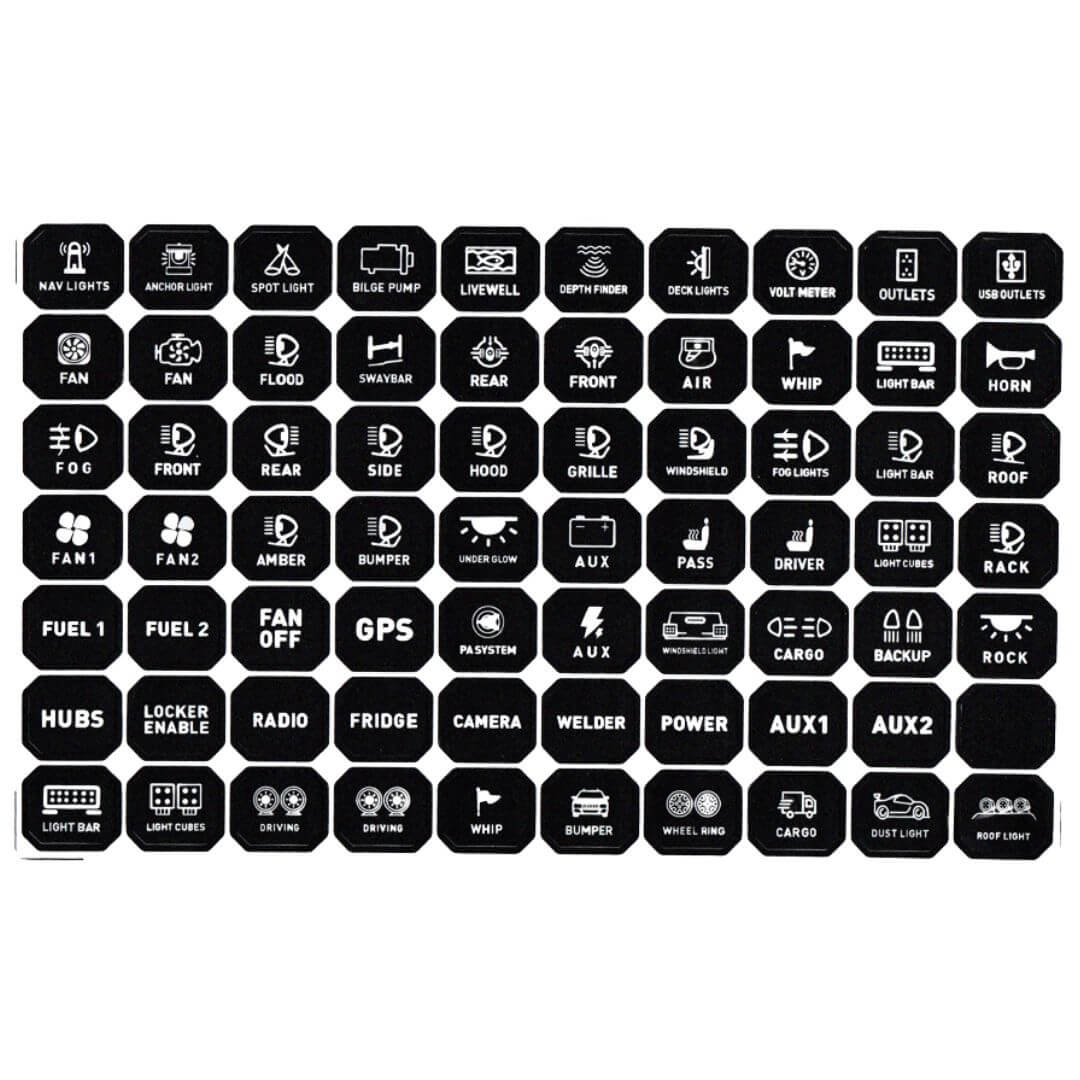 12 Gang RGB Rocker Switch Panel