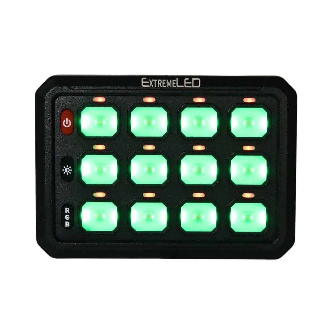 12 Gang RGB Rocker Switch Panel