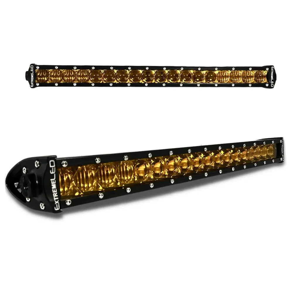 18" All Amber LED Light Bar - 90W Single Row Combo Beam