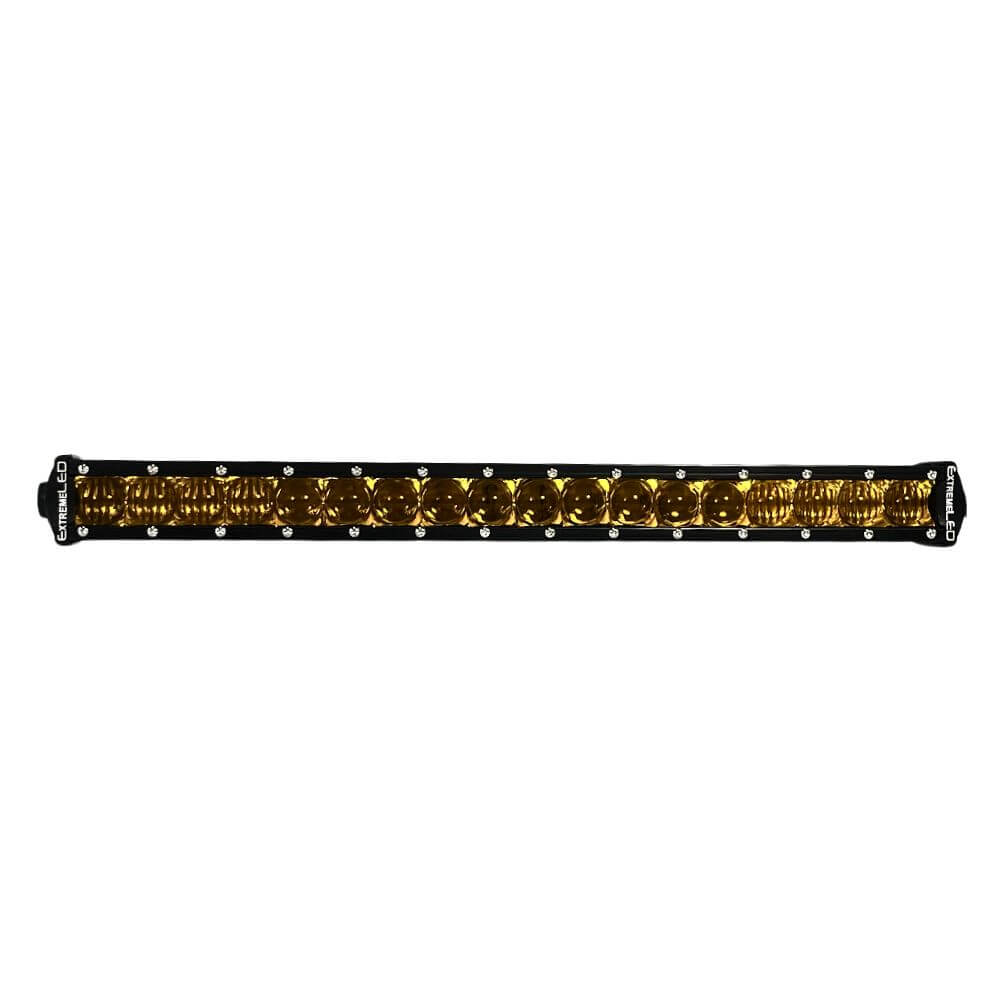 18" All Amber LED Light Bar - 90W Single Row Combo Beam
