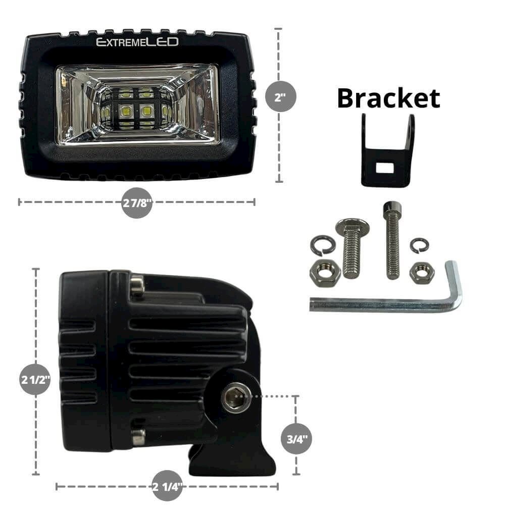 3" LED Scene Light Pair and Wiring Kit